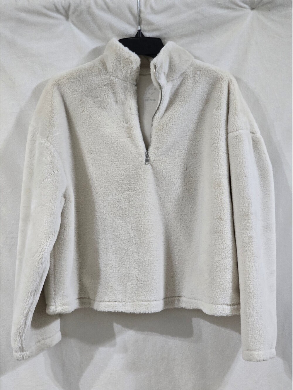 a new day Women's Super Soft Cream Fleece Half-Zip Pullover Sweatshirt Small